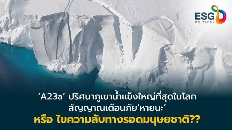 ภูเขาน้ำแข็งใหญ่ที่สุดในโลกเคลื่อนตัว  จุดกำเนิดจากขั้วน้ำแข็งถึงระบบนิเวศ